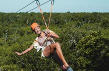 Half Day tour Zipline + Rappel + Cenote from Riviera Maya hotels