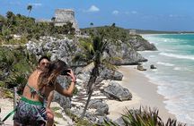 4x1 Full-Day Tour: Tulum, Cobá, Cenote and PDC, from Cancún