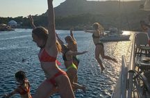 Rhodes Sunset Cruise - Swim and Dine w/ Live Music & Sunset! 