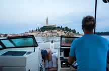 Dolphin Watching Sunset Speedboat Tour with Drinks in Rovinj