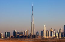 Dubai Burj Khalifa Sunset View at the Top with Fountain Show