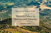 Minoan Crete from 3.000 BC: Knossos Palace & Museum with Wineries from Heraklion