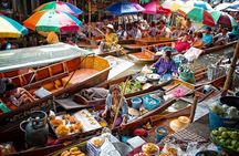 Maeklong Railway Market & Damnoen Saduak Market Paddle Boat Tour 