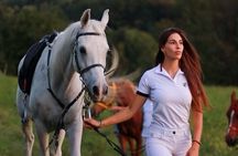 Horseback riding for experts between the lake and the mountains