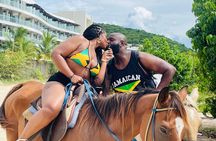 OCEAN HORSE-BACK RIDING & BAMBOO RAFTING + Limestone MASSAGE 