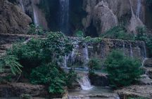 Elephant keeper programs with Kuang si waterfall in Laos