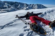 Backcountry snowshoeing in pristine Utah mountains