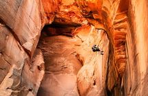 Rappelling through Rock Canyon Near Zion National Park