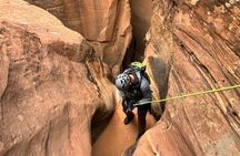 Rappelling through Rock Canyon Near Zion National Park