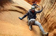 Rappelling through Rock Canyon Near Zion National Park