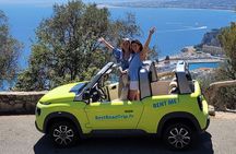 Nice-Monaco-Eze-Nice in 4 seats electric convertible you drive