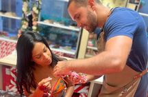Make a traditional "tocado" sevillano