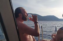 Zakynthos Sunset Cruise to Myzithres with Wine & transfer