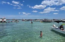 Private Pontoon in Crab Island with Captain