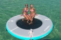 Private Pontoon in Crab Island with Captain