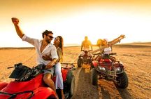 Marrakesh: Agafay Desert Sunset Quad Bike tour & Diner Show 