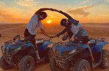 Marrakesh: Agafay Desert Sunset Quad Bike tour & Diner Show 