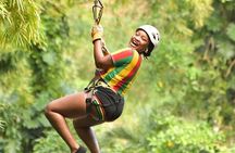Zipline, Dunn’s River Falls, Bamboo Rafting & Horseback Ride Tour