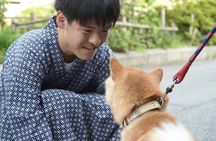 Private Kimono Stroll in Toyama City Possibly with a Shiba Inu