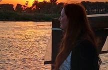 Private Felucca during sunset on the Nile 