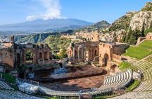 Etna and Taormina from Cefalù