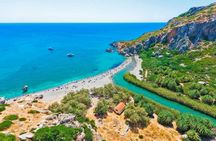  Preveli Beach and Damnoni Kourtaliotikowaterfalls from Rethymno