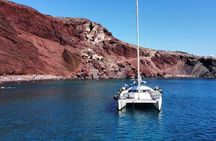 Santorini Catamaran Cruise – 5-Hour Private Sailing Experience