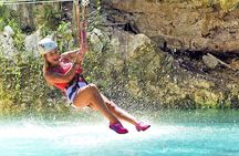 Canyoning and Zipline in Polylimnio Waterfalls