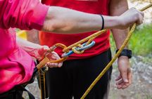 Canyoning and Zipline in Polylimnio Waterfalls