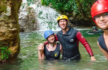 Canyoning and Zipline in Polylimnio Waterfalls