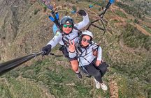 SILVER 1000m paragliding tandem flight above South Tenerife