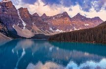 Sunrise at Moraine Lake & Lake Louise from Calgary/Canmore/Banff