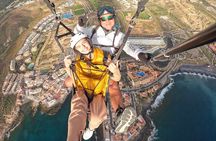 BRONZE tandem paragliding flight in South Tenerife, free pick up