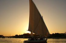 Hot Air Balloon & Felucca sailling boat in Luxor