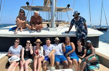 Santorini Sunset Sailing Cruise: Dinner, BBQ, Open Bar, Transfers