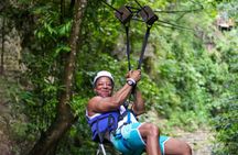 Short Excursion Ziplining & Waterfall, Taino Bay and Ambar cove.