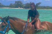Private Horseback Riding, Swim & Blue Hole Secret Falls 