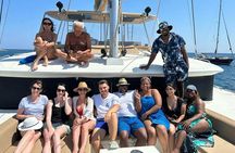 Luxury Santorini Sunset Cruise: Dinner, BBQ, Open Bar, Transfers