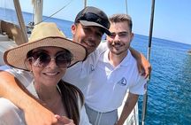 Luxury Santorini Sunset Cruise: Dinner, BBQ, Open Bar, Transfers