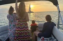 Sunset Tour in Naples Bay on a New Godfrey- All included