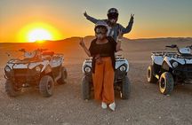 Marrakesh: Agafay Desert Sunset Quad Bike tour & Diner Show 