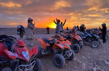 Marrakesh: Agafay Desert Sunset Quad Bike tour & Diner Show 