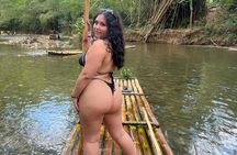 Bamboo rafting with limestone massage 