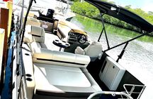 Full Day Premium 24ft Pontoon Boat With Cozy Lounge Upgrades