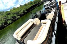 Full Day Premium 24ft Pontoon Boat With Cozy Lounge Upgrades