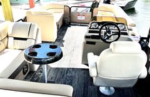 Full Day Premium 24ft Pontoon Boat With Cozy Lounge Upgrades