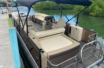 Full Day Premium 24ft Pontoon Boat With Cozy Lounge Upgrades