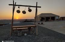 Agafay Desert sunset, camel ride, dinner