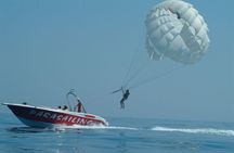 Parasailing Activity on Rethymno Beach, Crete