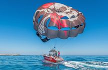 Parasailing Activity on Rethymno Beach, Crete